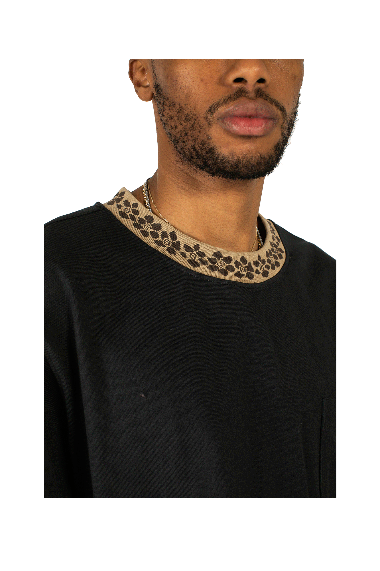 Flower Mock Neck Crewneck 5 Flower Mock Neck Crewneck - Image 5