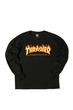 Flame LongSleeve T-Shirt -footwear Elegant shop 311032BLACK 7