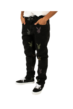 PLAYBOY Scattered Denim -footwear Elegant shop P22PB033BLK 4