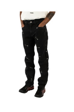 Safety Pin 5 Pocket Denim -footwear Elegant shop P22W038BLK 4