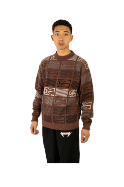 Logo Knit Sweatshirt -footwear Elegant shop PACC11N003BRWN 4