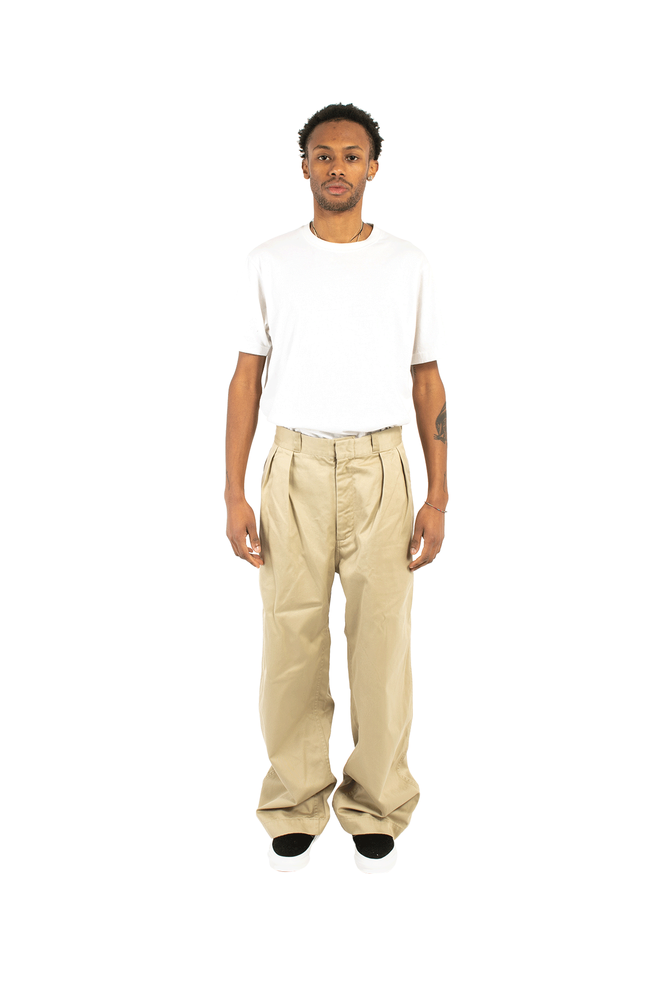 Double Pleat Wide Chino 1 Double Pleat Wide Chino
