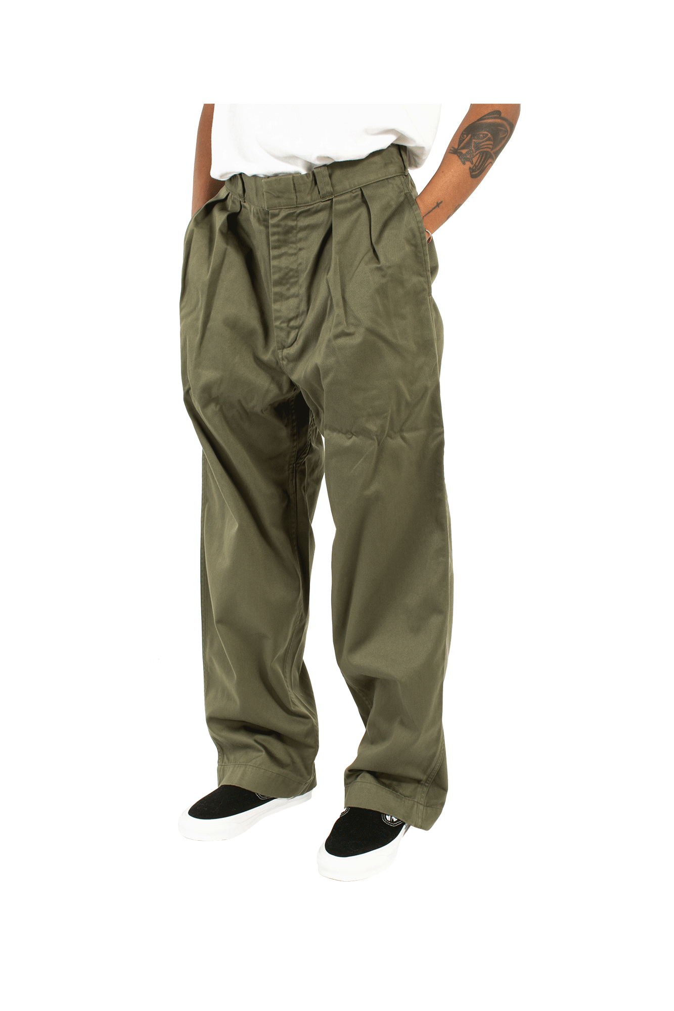 Double Pleat Wide Chino 4 Double Pleat Wide Chino - Image 4