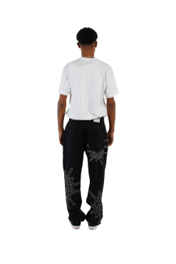 Web Embroidery Denim -footwear Elegant shop TN223DPA5P03BLK 3