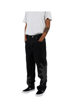 Web Embroidery Denim -footwear Elegant shop TN223DPA5P03BLK 4