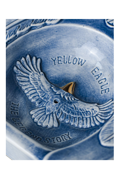 Yellow Eagle Ashtray 5 Yellow Eagle Ashtray -footwear Elegant shop YJ028BLUE 3